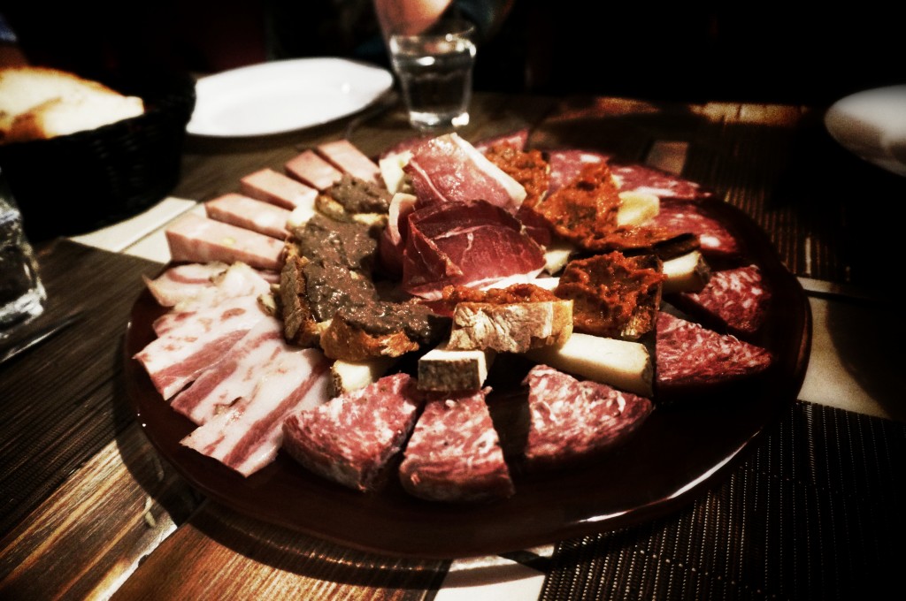 A Charcuterie Plate from Tuscany Bistrot in Florence