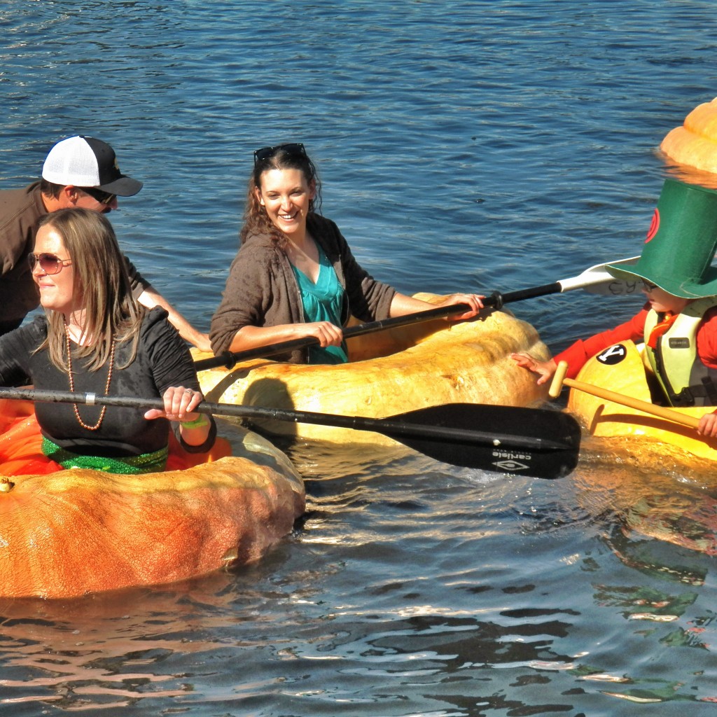 Lydia in a Giant Pumpkin