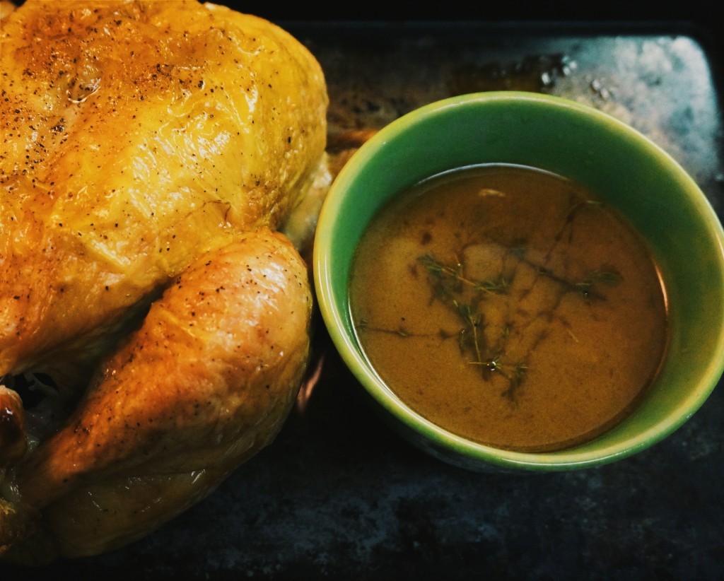 Serve the chicken and pan sauce side by side and let everyone dig in with their fingers