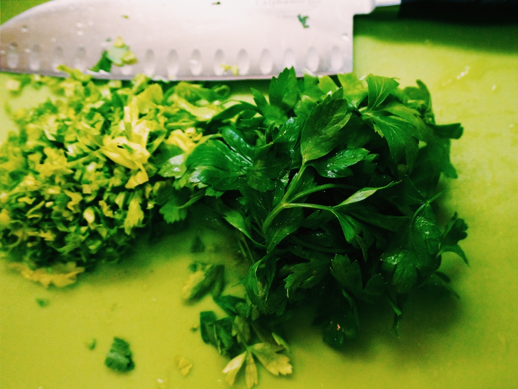 Celery Leaves hooking up with Italian Flat Leaf Parsley