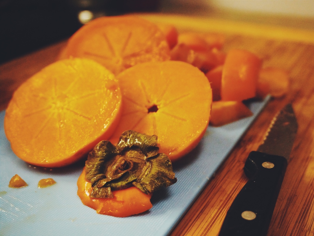 Rough Chopped Persimmons - ready for "Shrubbing" - again a term I *may* have made up