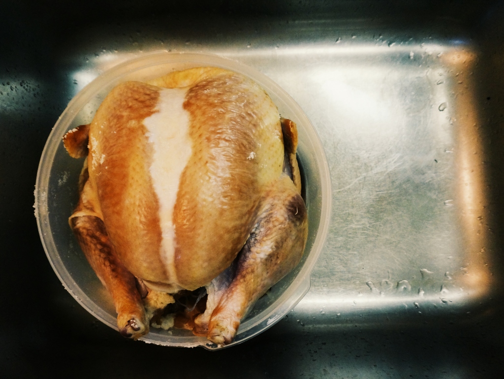 Dry Brined Turkey after a day in the fridge.  It may look dried out, but you've actually trapped in the moisture.