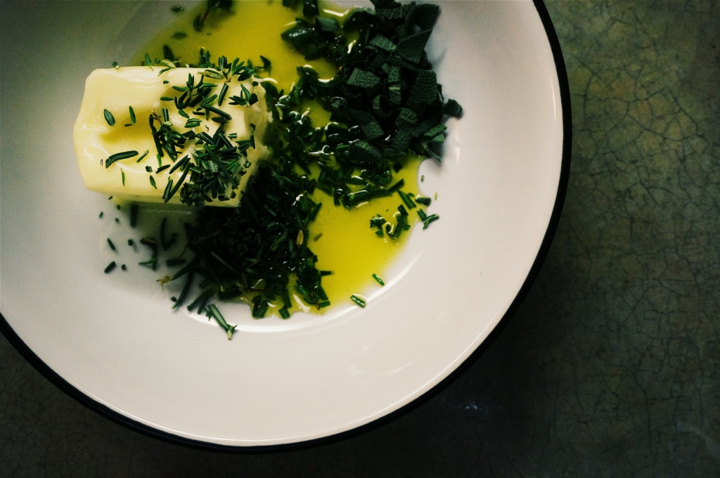 Butter, Sage, Rosemary, Thyme & Olive Oil 