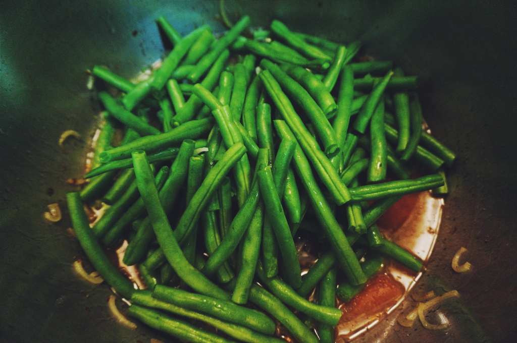 Fresh Green Beans ready for a swim