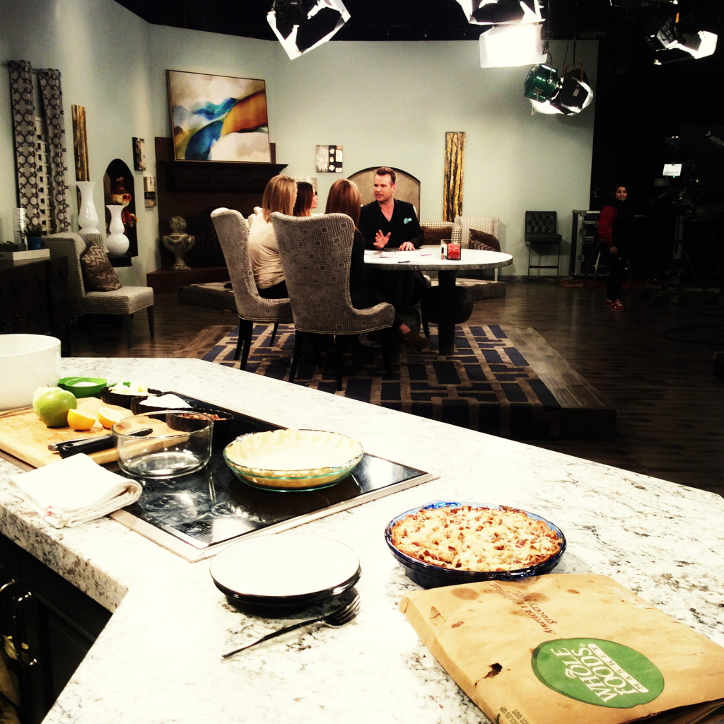 At the Good Things Utah studio - when I made a version of this pie on TV