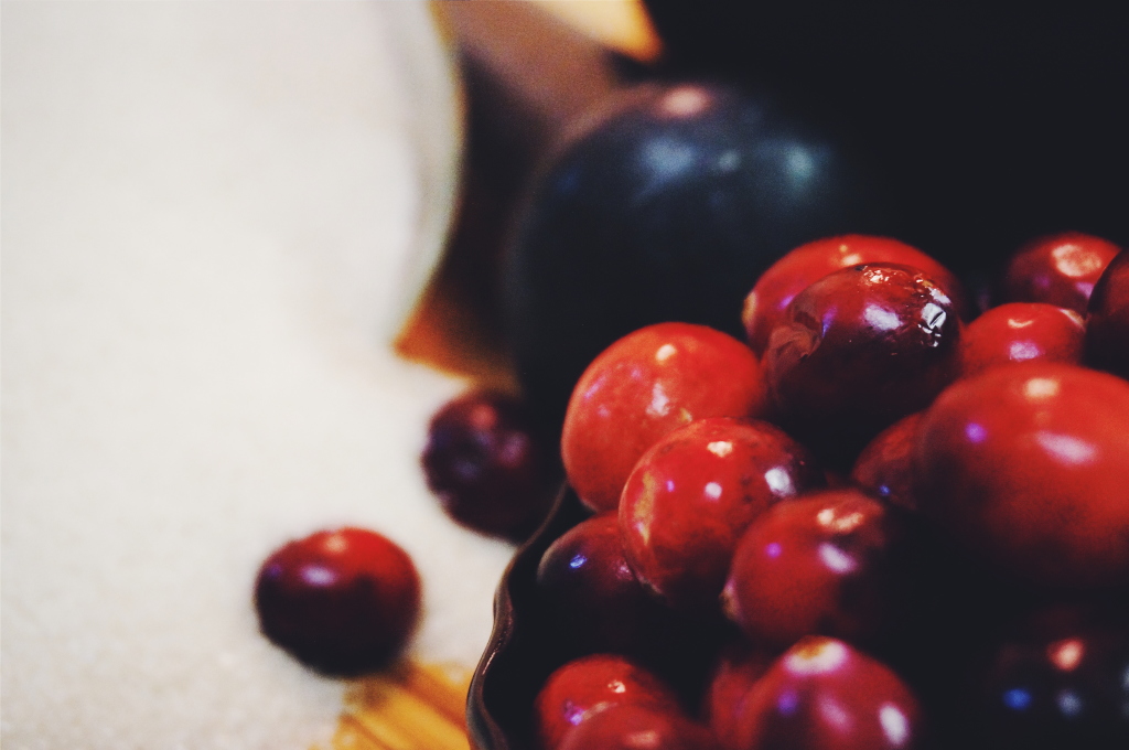 Tart Cranberries + Sugar to take away the bite