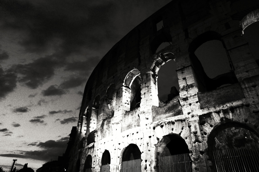 The Colosseum in Rome at Night