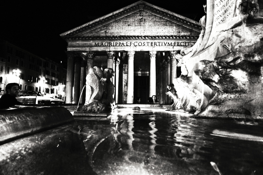 The Pantheon in Rome at Night
