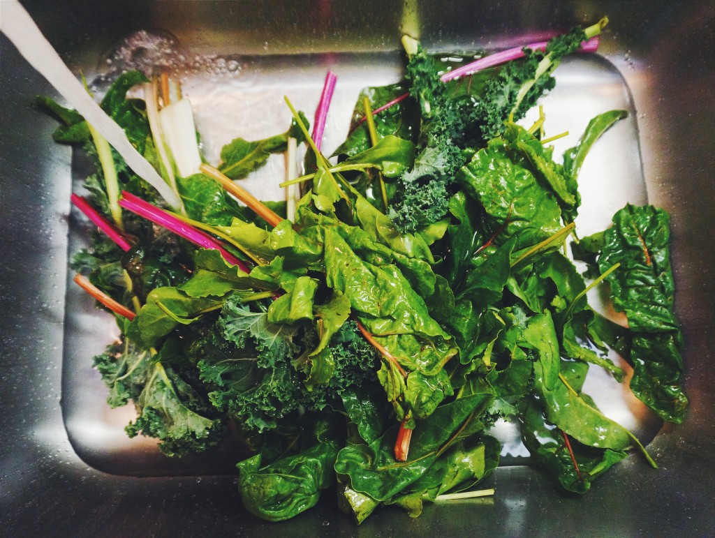 I do love a sink full of mixed greens