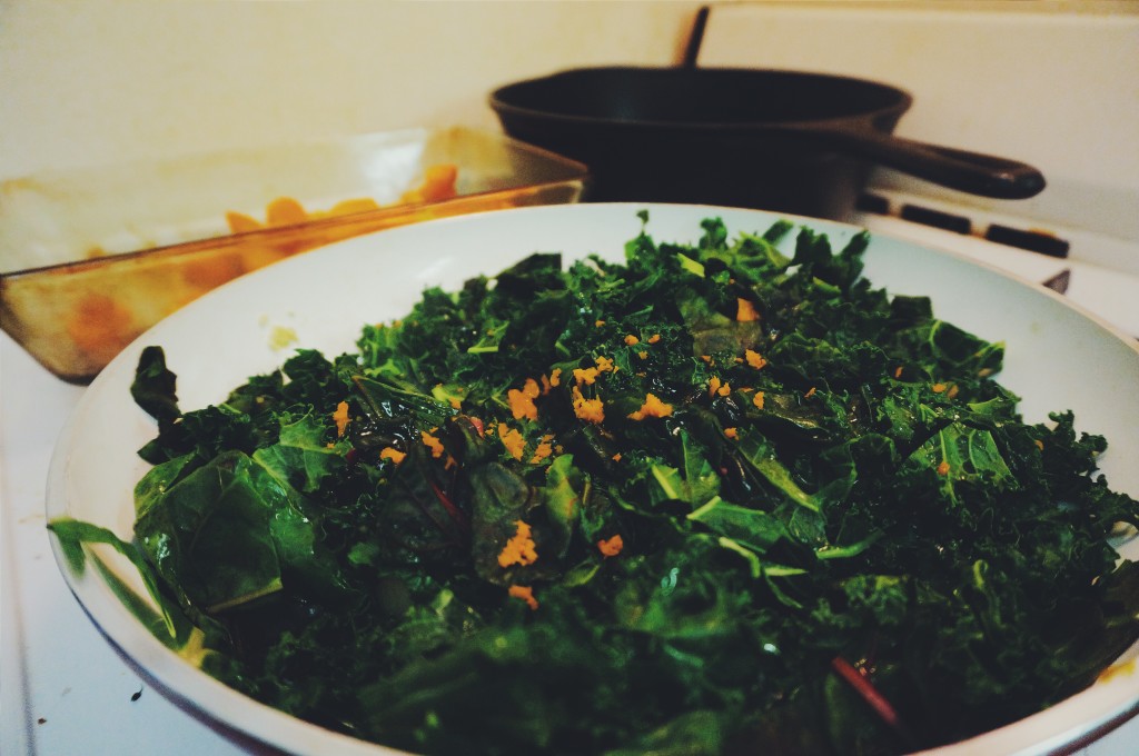 I always make sure to sauté or braise some greens as part of my weekly meal prep