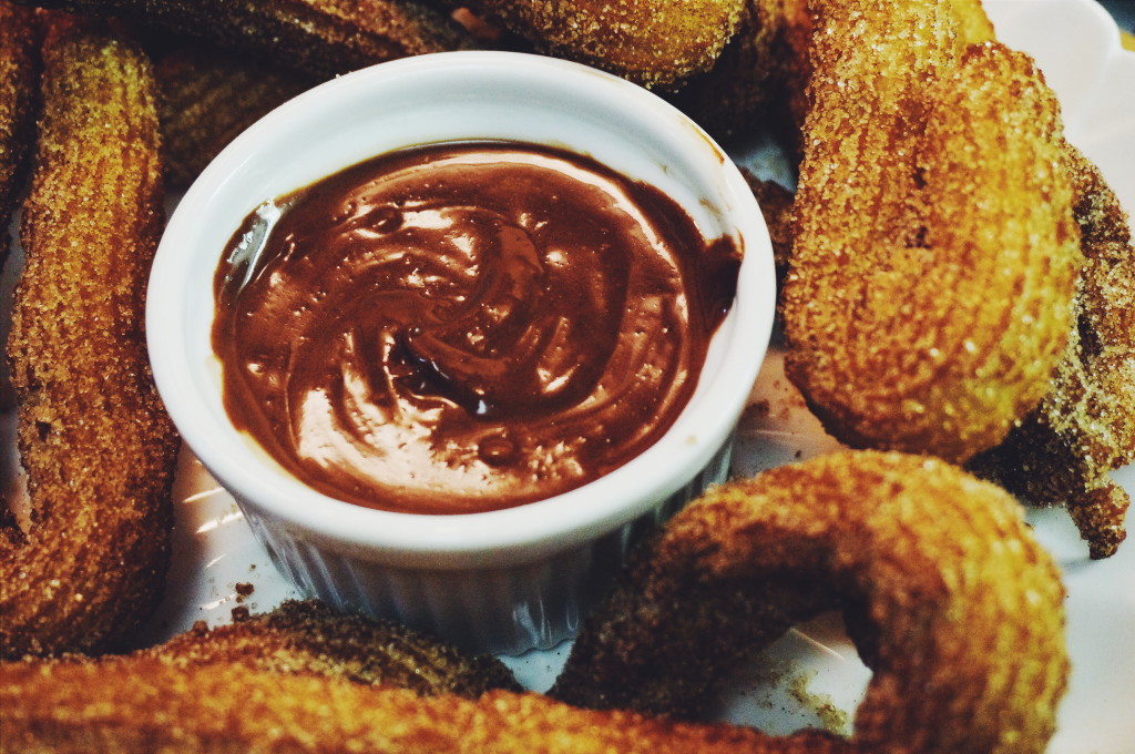 Churros and chocolate from suitcase foodist