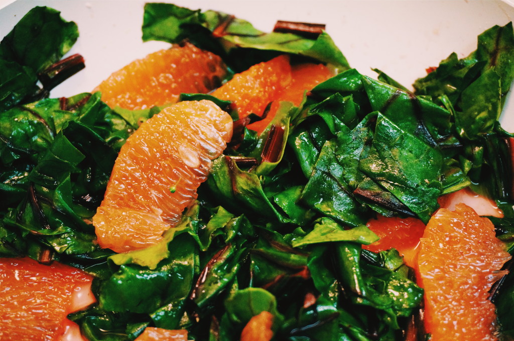 Sautéed Beet Greens with Citrus by Suitcase Foodist