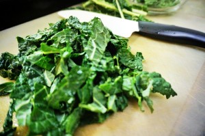 Cut or shred the kale into ribbons