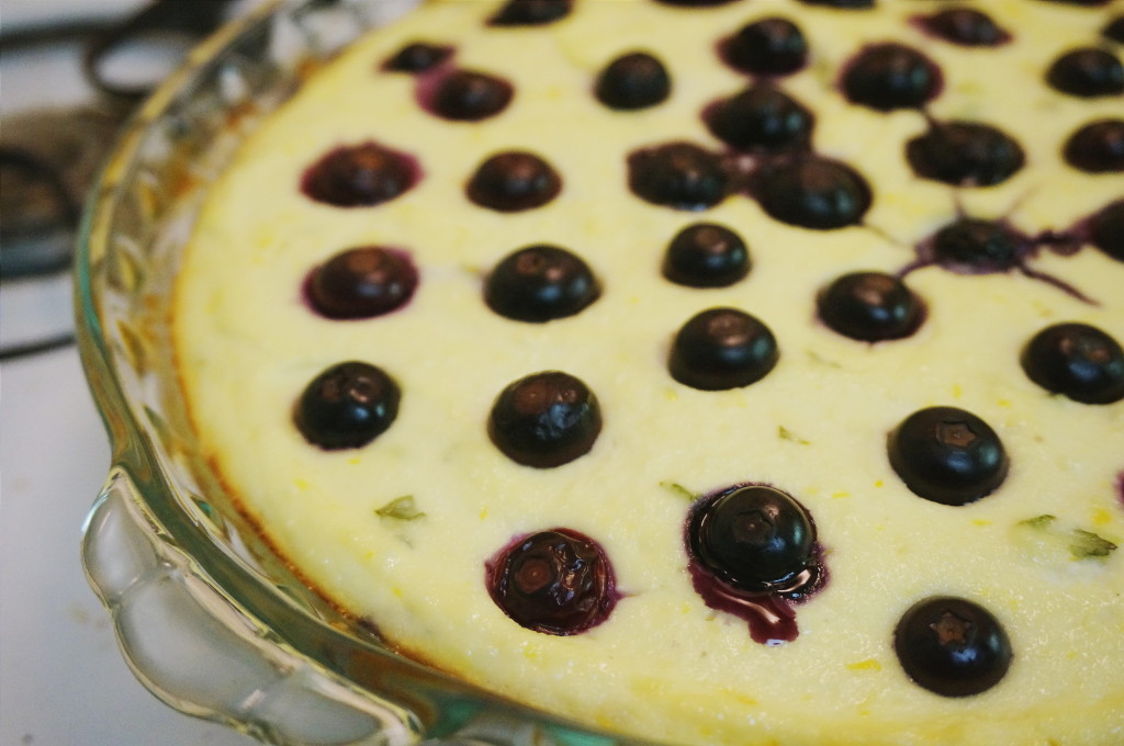 Blueberry Ricotta Baked Pie