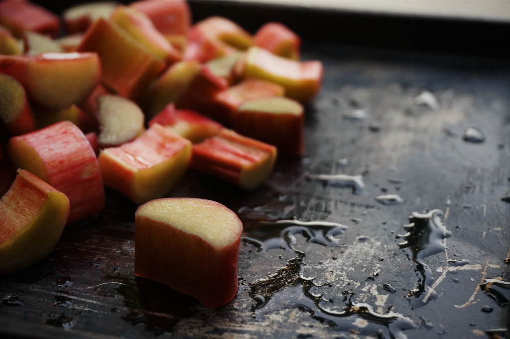 Chopped Rhubarb for Rhubarb Shrub by Suitcase Foodist