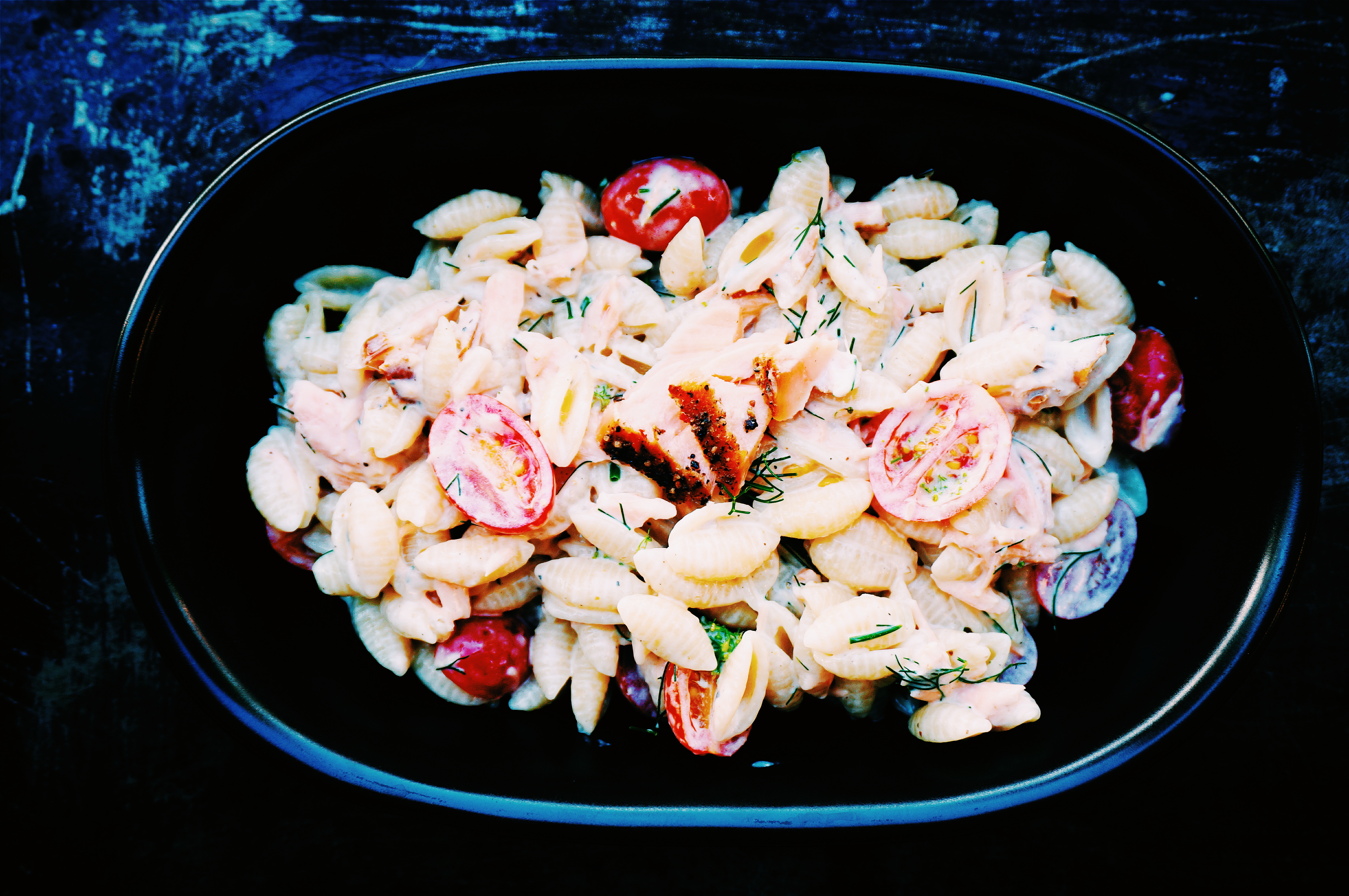 Cold Smoked Salmon Pasta Salad