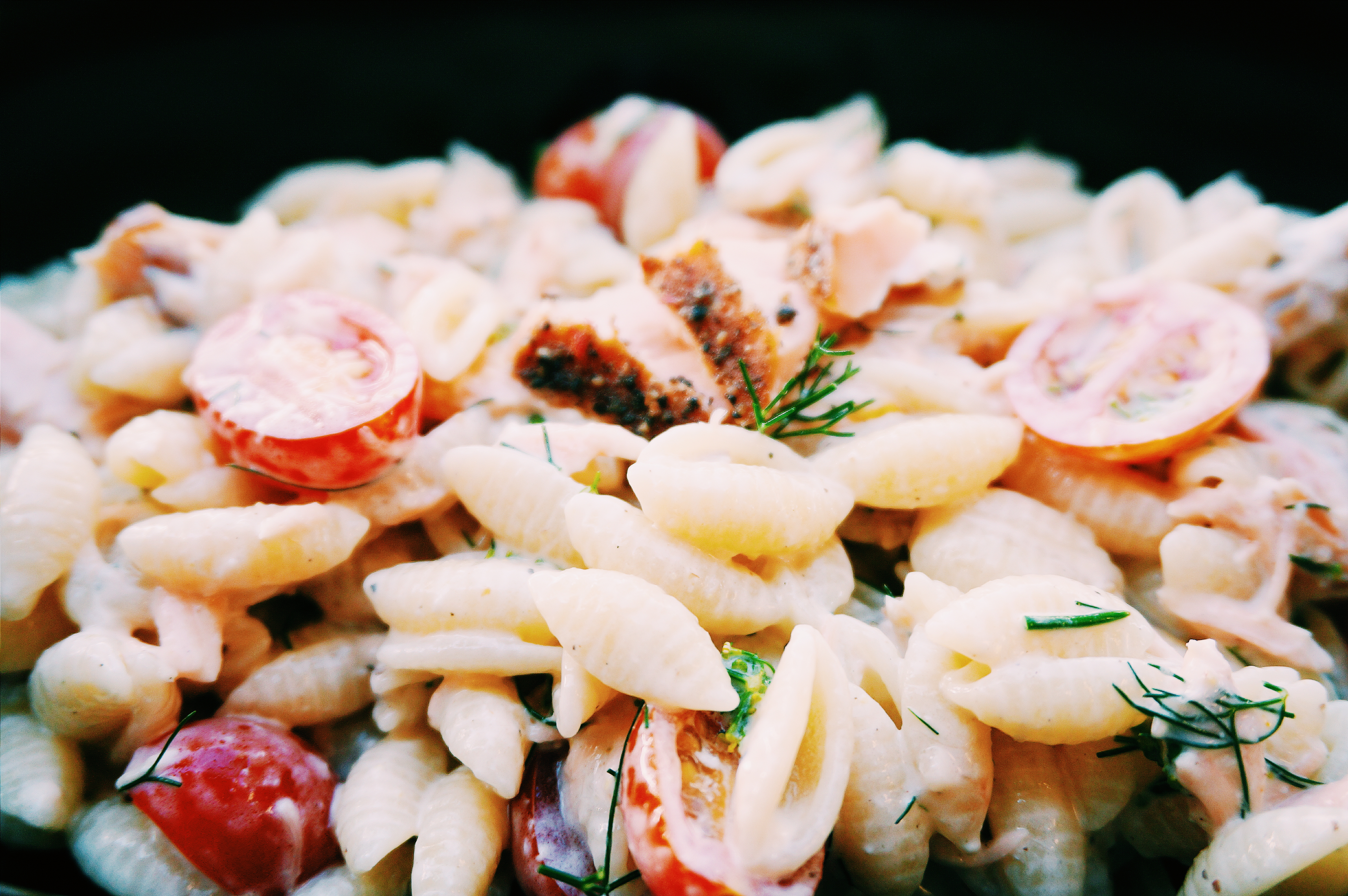 Cold Smoked Salmon Pasta Salad