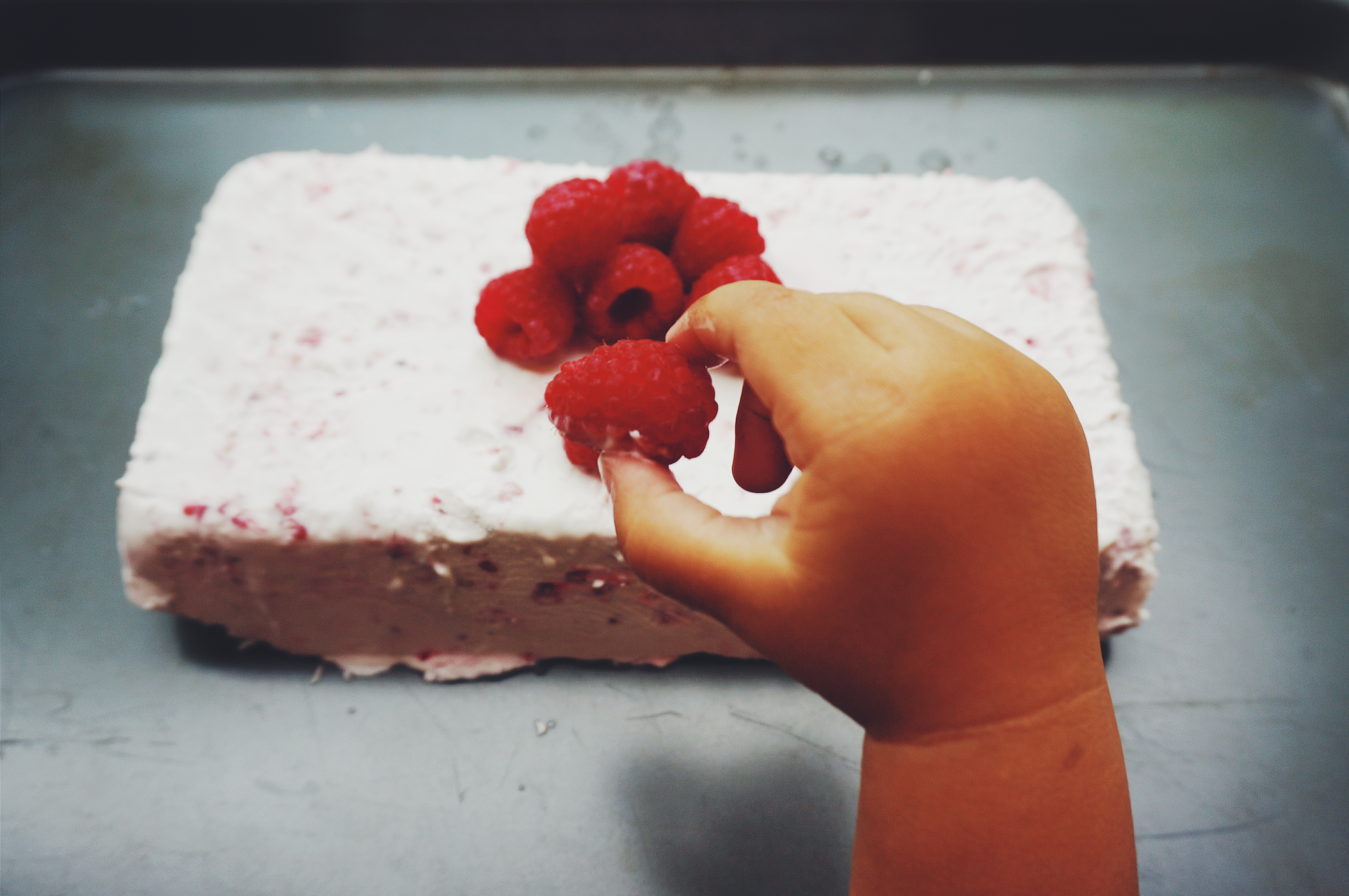 Easy Vegan Raspberry Semifreddo