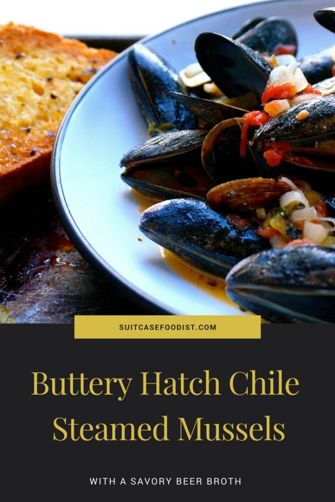 Buttery Hatch Chile Steamed Mussels | Suitcase Foodist