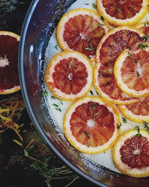 Blood Orange Brûlée Upside-down Cake | Suitcase Foodist