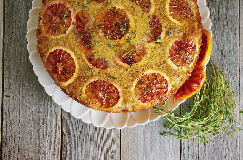 Blood Orange Brûlée Upside Down Cake