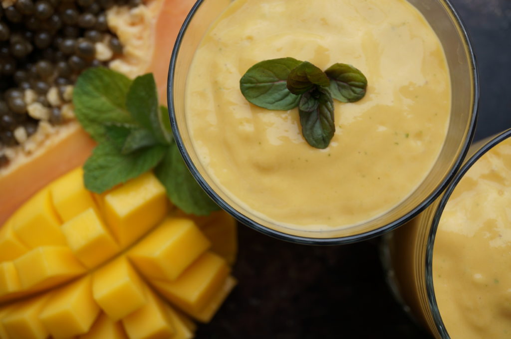 Spring Mint And Papaya Batido (Papaya Milkshake) | Suitcase Foodist