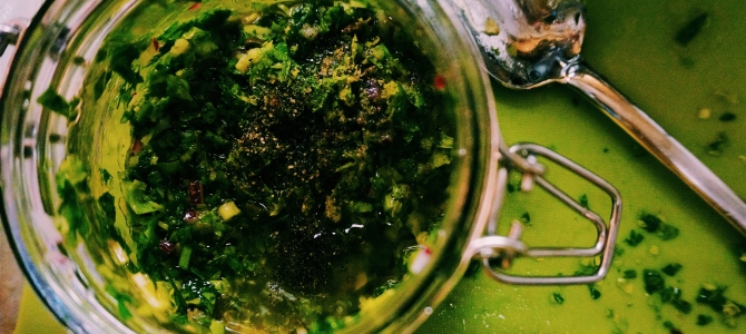 Celery Leaf Salsa Verde