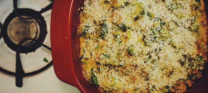 Caramelized Brussels Sprout Gratin