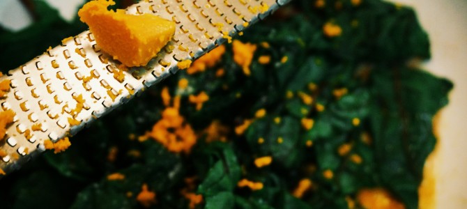 Sautéed Greens with Fresh Turmeric