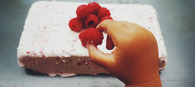 Easy Vegan Raspberry Semifreddo