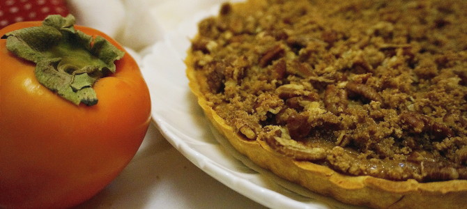 Persimmon Pumpkin Tart with Streusel Top